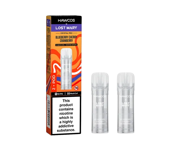 Blueberry Cherry Cranberry Lost Mary x Hawcos Crystal Pro Prefilled Pods