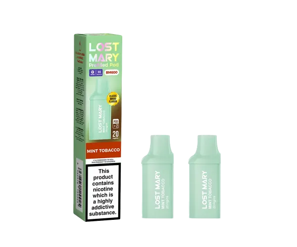 BM600 Mint Tobacco Prefilled Pods
