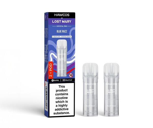 LOST MARY x HAWCOS Crystal Pro Prefilled Pods Blue Razz