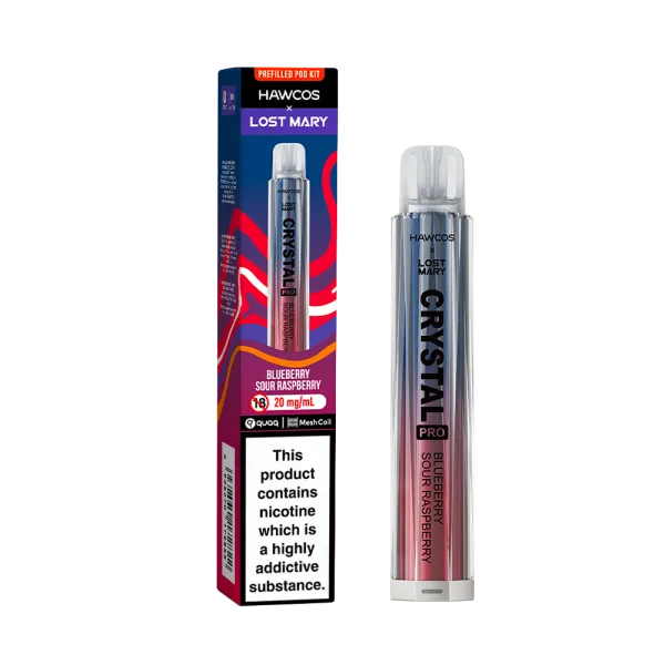 LOST MARY x HAWCOS Crystal Pro 600 Blueberry Sour Raspberry