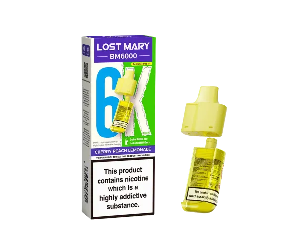 BM6000 Cherry Peach Lemonade Prefilled Pods