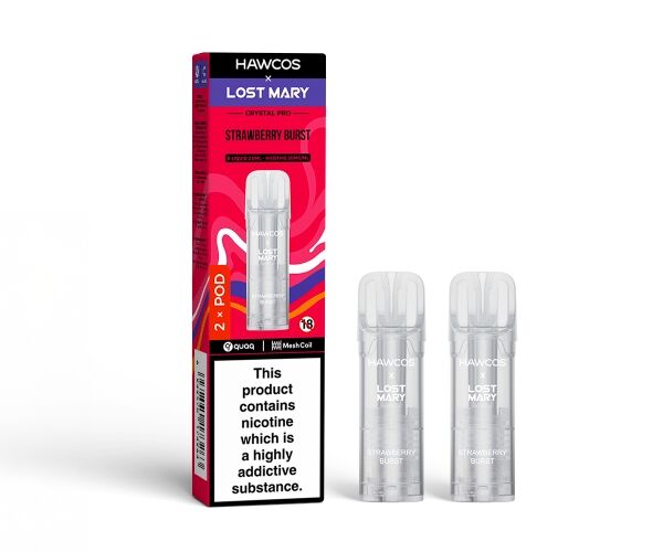 LOST MARY x HAWCOS Crystal Pro Prefilled Pods Strawberry Burst