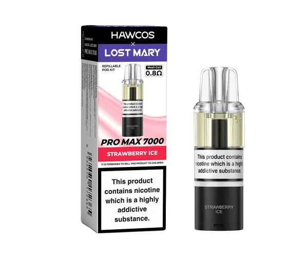 Strawberry Ice Lost Mary X Hawcos PRO MAX 7000 PODs