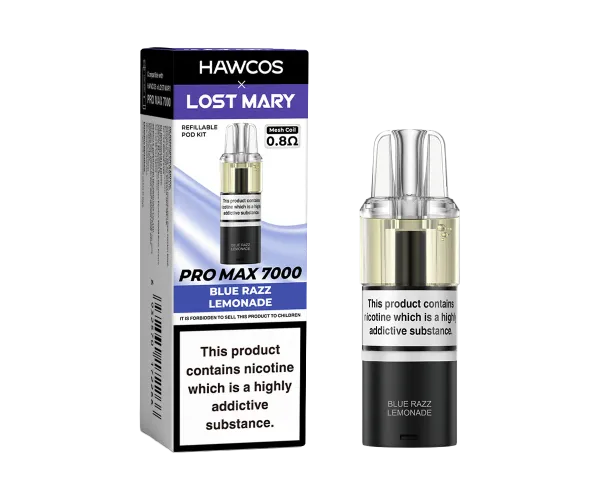 Blue Razz Lemonade Lost Mary X Hawcos Pro MAX 7000 Pods