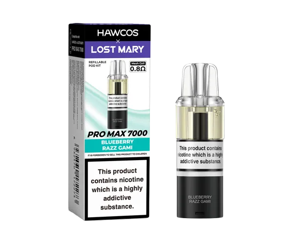Blueberry Razz Gami Lost Mary X Hawcos 7K Pods