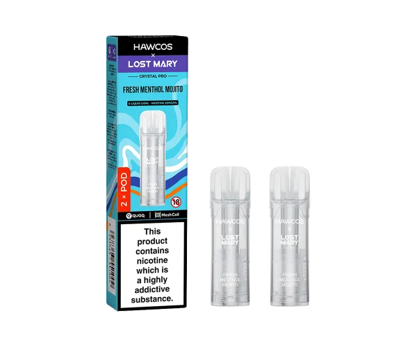 Fresh Menthol Mojito Lost Mary x Hawcos Crystal Pro Prefilled Pods