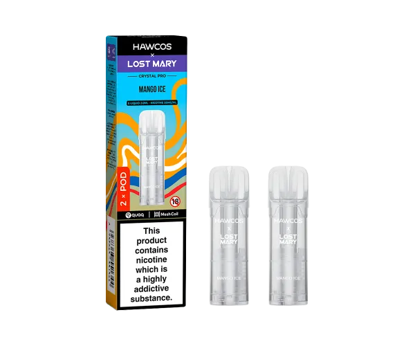 Mango Ice Lost Mary x Hawcos Crystal Pro Prefilled Pods