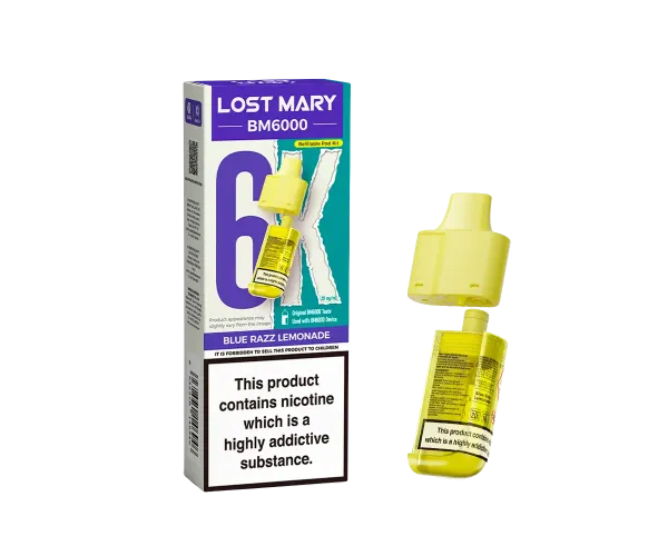 BM6000 Blue Razz Lemonade Prefilled Pods