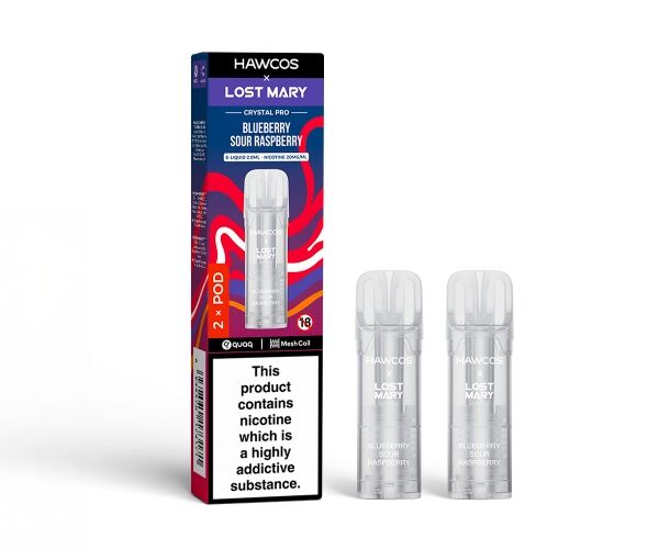 LOST MARY x HAWCOS Crystal Pro 600 Blueberry Sour Raspberry