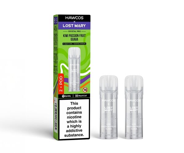 LOST MARY x HAWCOS Crystal Pro Prefilled Pods Kiwi Passion Fruit Guava