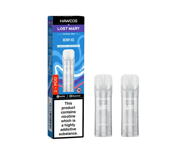 Berry Ice Lost Mary x Hawcos Crystal Pro Prefilled Pods