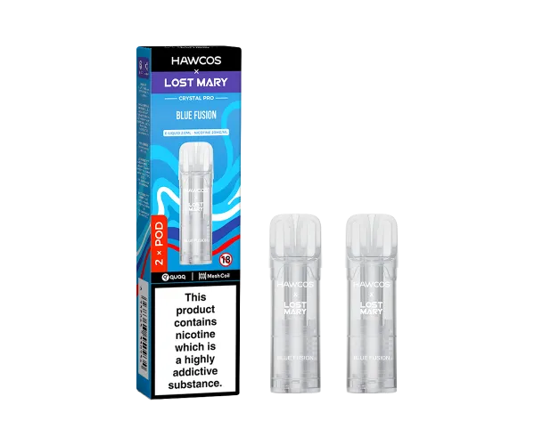 Blue Fusion Lost Mary x Hawcos Crystal Pro Prefilled Pods