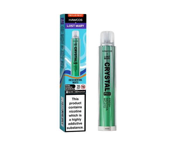 Fresh Menthol Mojito Lost Mary x Hawcos Crystal Pro 600