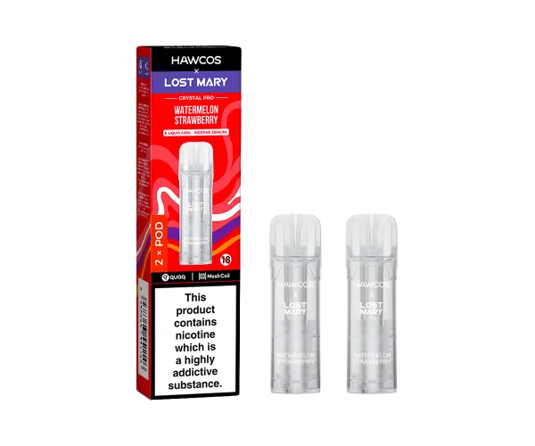 Watermelon Strawberry Lost Mary x Hawcos Crystal Pro Prefilled Pods