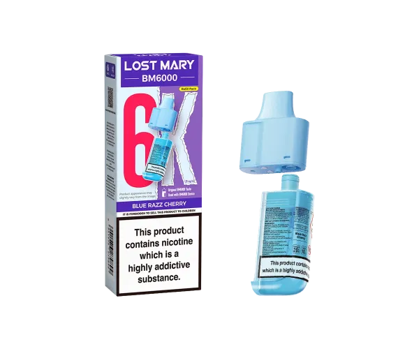 BM6000 Blue Razz Cherry Prefilled Pods