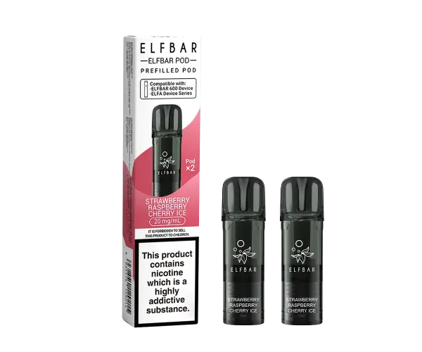 EB600 Strawberry Raspberry Cherry Ice Prefilled Pods